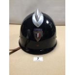 VINTAGE 1960’S FRENCH POLICE HELMET. WITH LEATHER