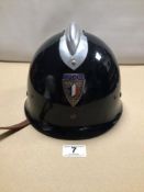 VINTAGE 1960’S FRENCH POLICE HELMET. WITH LEATHER