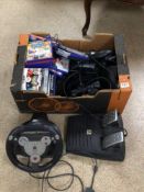 COLLECTION OF PLAYSTATION GAMES WITH PS1 CONSOLE, CONTROLLERS, AND MORE.
