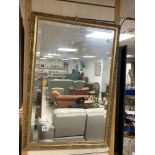 VINTAGE GILDED BEVELLED WALL MIRROR, 57 X 83CM