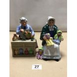 TWO ROYAL DOULTON FIGURINES. ‘THE RAG DOLL SELLER’ HN2944 AND ‘THE CHINA REPAIRER’ HN2943.