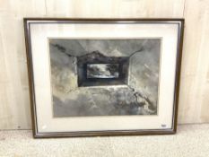 BRIAN. R. JOHNSON (1985) WATERCOLOUR, TITLE (FORT RODD HILL) FRAMED AND GLAZED, 86 X 67CM
