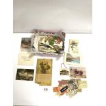 MIXED EPHEMERA, POSTCARDS, PHOTOGRAPHS SOME SIGNED