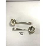 PAIR OF HALLMARKED SILVER SAUCE LADLES 17CM, 137 G