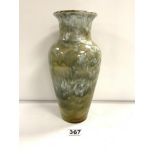 DOULTON LAMBETH BALUSTER SHAPED VASE BY JOHN HUSKINSON, 27CM