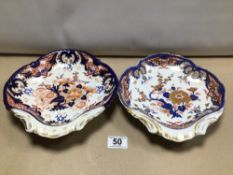 TWO VINTAGE CROWN DERBY DISHES IN IMARI PATTERN. B