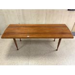 ROSEWOOD COFFEE TABLE ATTRIBUTED TO A, J. MILNE, 148 X 53CM