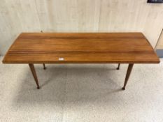 ROSEWOOD COFFEE TABLE ATTRIBUTED TO A, J. MILNE, 148 X 53CM