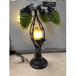 MURANO-STYLED TABLE LAMP WITH GLASS GRAPE BUNCH SH