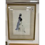 HONORIA D MARSH (1975) SIGNED WATERCOLOUR FRAMED AND GLAZED, 66 X 51CM