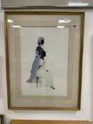 HONORIA D MARSH (1975) SIGNED WATERCOLOUR FRAMED AND GLAZED, 66 X 51CM