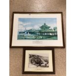 FRAMED AND GLAZED PRINT WITH BLACK & WHITE PHOTOGRAPH OF LOCAL BRIGHTON SCENES. ‘THE WEST PIER’