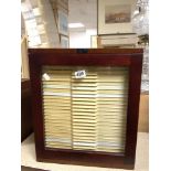 GRIFFIN AND GEORGE COLLECTORS CABINET WITH TWENTY EIGHT DRAWERS 41 X 48 X 33CM