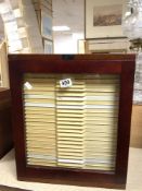GRIFFIN AND GEORGE COLLECTORS CABINET WITH TWENTY EIGHT DRAWERS 41 X 48 X 33CM