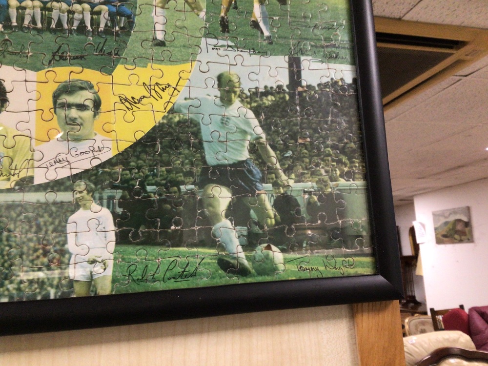 MEXICO 1970 WORLD CUP ENGLAND JIGSAW PUZZLE (COMPLETE), FRAMED AND GLAZED. 51CM X 39CM. WITH A/F - Image 2 of 7