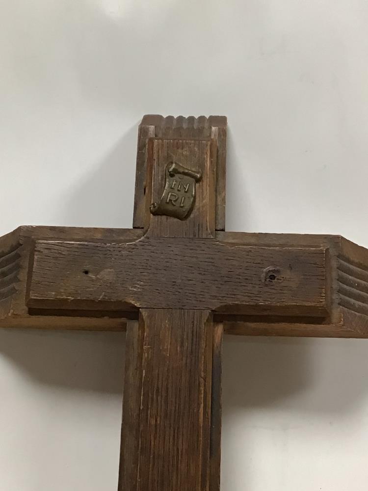 TWO CRUCIFIX WOODEN AND METAL - Image 4 of 8