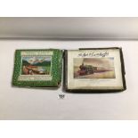 FIVE VINTAGE RAILWAY JIGSAW PUZZLES WITH ONE OTHER
