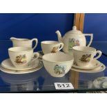 BILTON'S CHILDREN'S CERAMIC TEA SET, (MARY HAD A LITTLE LAMB AND LITTLE JACK HORNER)