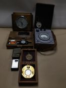 CASED CROPICO RESISTANCE BRIDGE TYPE PW4, SHORTLAND BAROMETER, STANLEY LONDON COMPASS BOXED, BOXED