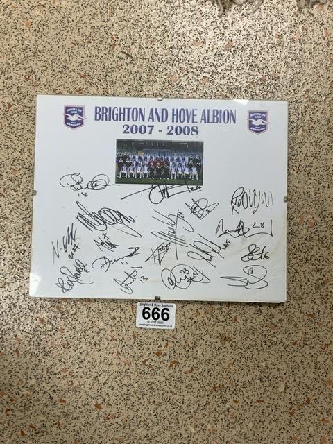 BRIGHTON AND HOVE ALBION FOOTBALL CLUB SIGNED PHOTOGRAPH 2007-08 SEASON, 20 X 25CM - Image 3 of 4