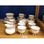 THIRTY-SIX PIECE TUSCAN TEA SERVICE NEWTOWN, 22 CARAT GOLD