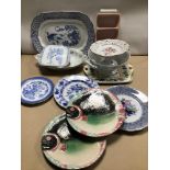 MIXED VINTAGE COLLECTION OF PORCELAIN DISHES, SOME