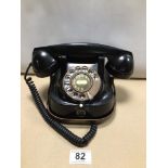 VINTAGE C.1940’S FTTR BELGIAN BAKELITE ROTARY DIAL TELEPHONE RTT-56 WITH CARRYING HANDLE. UNTESTED.
