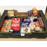 MIXED COLLECTION OF BOXED GAMES, CARDS, TRIVIA, QUIZZES, AND MORE. SOME VINTAGE. INCLUDES TOP