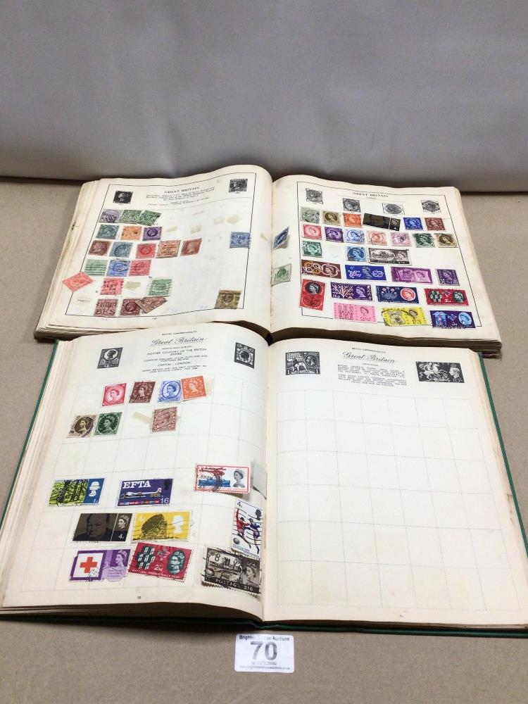 TWO WORLD STAMP ALBUMS COLLECTION.