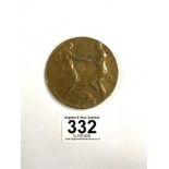 1915 PANAMA PACIFIC GOLD PLATED AWARD MEDAL IN BRONZE, 7CM