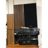 TWO PAIRS OF SHARP SPEAKERS, ULTRA MUSIC CENTRE, SONY TC-FX 150 AND YAMAHA K-320