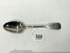 EARLY VICTORIAN HALLMARKED SILVER FIDDLE PATTERN TABLE SPOON LONDON 1839 MAKER- SAMUEL HAYNE &