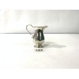 HALLMARKED SILVER BALUSTER SHAPED CREAM JUG, 9CM BIRMINGHAM 1922, MAKER WILLIAM HUTTON & SONS, 62