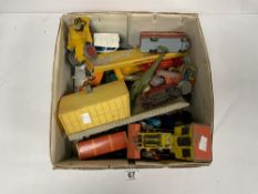 A DINKY TOY FIRE ENGINE, A CORGI BUS AND A QUANTITY OF MIXED TOY VEHICLES