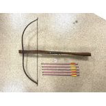 ANTIQUE CROSSBOW WITH MODERN ARROWS