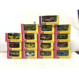 16 X MATCHBOX CLASSIC CAR MODELS IN BOXES (MINT)