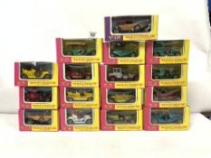 16 X MATCHBOX CLASSIC CAR MODELS IN BOXES (MINT)