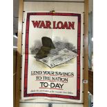 ORIGINAL WW1 WAR POSTER WAR LOAN SEND YOUR SAVINGS TO THE NATION TODAY PUBLISHED BY THE PARLIMENTARY