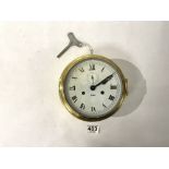 A BRASS EIGHT DAY SHIPS CLOCK MAKER- SESTREL