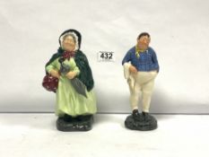 ROYAL DOULTON FIGURE 'FAT BOY' HN2096 AND 'SAIREY GAMP' HN2100