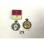 TWO POCKET WATCHES, INGERSOL, TRIUMPH BOXED PLUS ONE OTHER BOTH WORKING ORDER