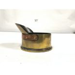 TRENCH ART 1905 MILITARY SHELL BRASS AND COPPER SHAPED AS A HAT OR ASHTRAY