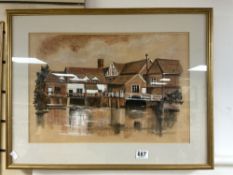 A PASTEL STUDY OF FLATFORD MILL ROY ADAMS SIGNED AND DATED 1964 54 X 34 CMS