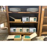 A SET OF 12 MALACHITE PATTERN PLATES WITH SIDE PLATES AND CUPS MADE IN JAPAN FOR NEIMAN MARCUS