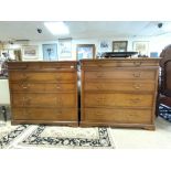 A PAIR OF MAHOGANY AND PINE CHEST OF DRAWERS, 118 X 106 X 46CMS