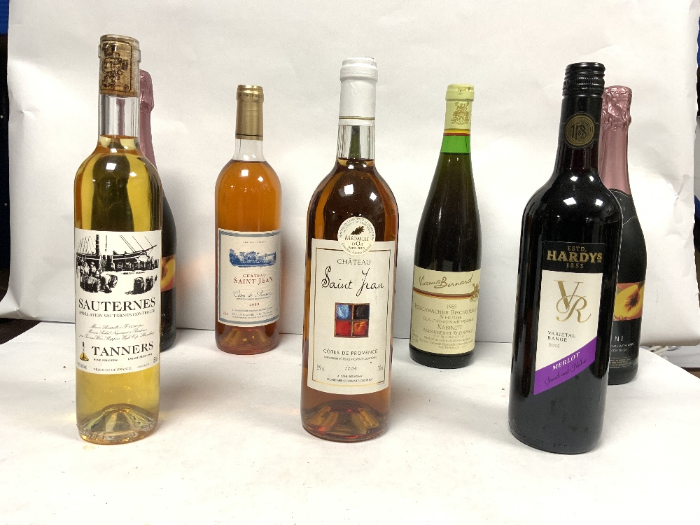 A BOTTLE OF SAUTERNES DESSERT WINE, BELLINI SPARKING COCKTAIL, AND EIGHT OTHER BOTTLES OF MIXED - Image 3 of 4