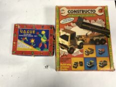 A CONSTRUCTO-BIG TRUCK CONSTRUCTION SET IN ORIGINAL BOX AND THE VOGUE PRIMARY CONSTRUCTION SET IN