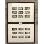 2 FRAMED SETS OF WHO IS THIS FILM STAR CIGARETTE CARDS