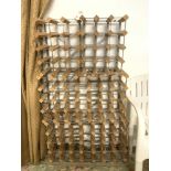 FOUR PINE AND METAL WINE RACKS