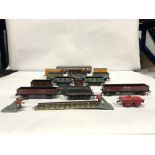 HORNBY DUBLO TENDERS, MECCANO TENDERS, AND A TIN PLATE CARRIAGE